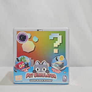 Pet Simulator X Lucky Block Playset 6 Pieces 4 Exclusive Pets Coin DLC Code NWT